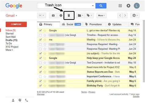 gmail script to delete mail.